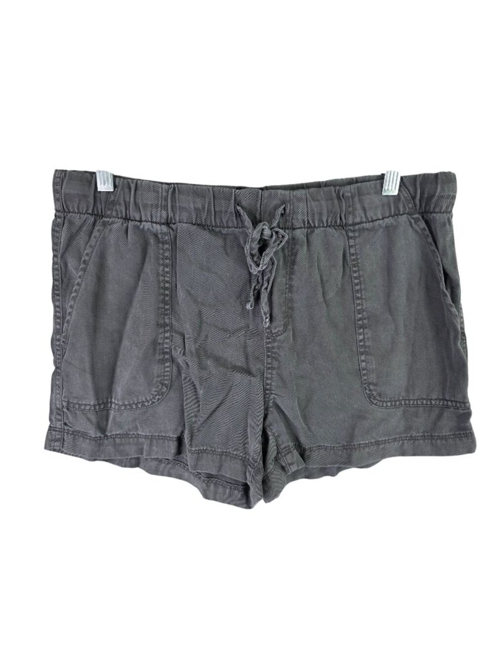 Womens Gap Gray Lyocell Elastic Waist Drawstring Shorts 4" Inseam Size S